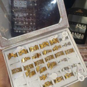 Anillos acero dorado regulables